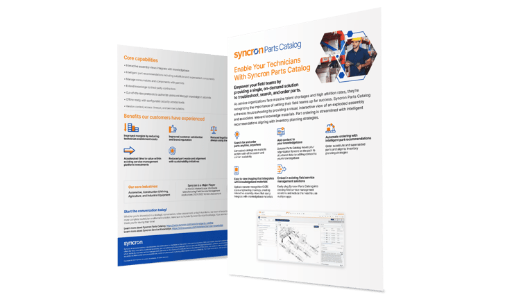 Syncron Parts Catalog: Visual Assemblies in the Field