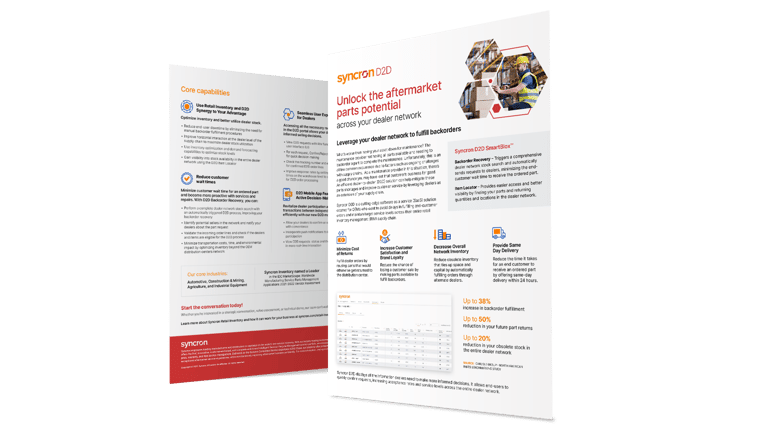 Syncron Dealer to Dealer: Unlock the Aftermarket Parts Potential Across Your Dealer Network