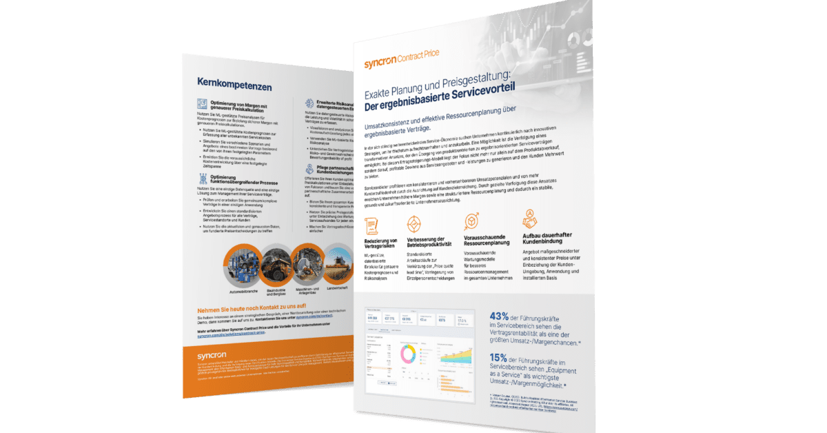 Syncron Contract Price Product Sheet German