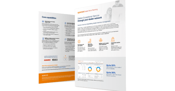 Dealer Parts Planning Product Sheet 3D mockup English