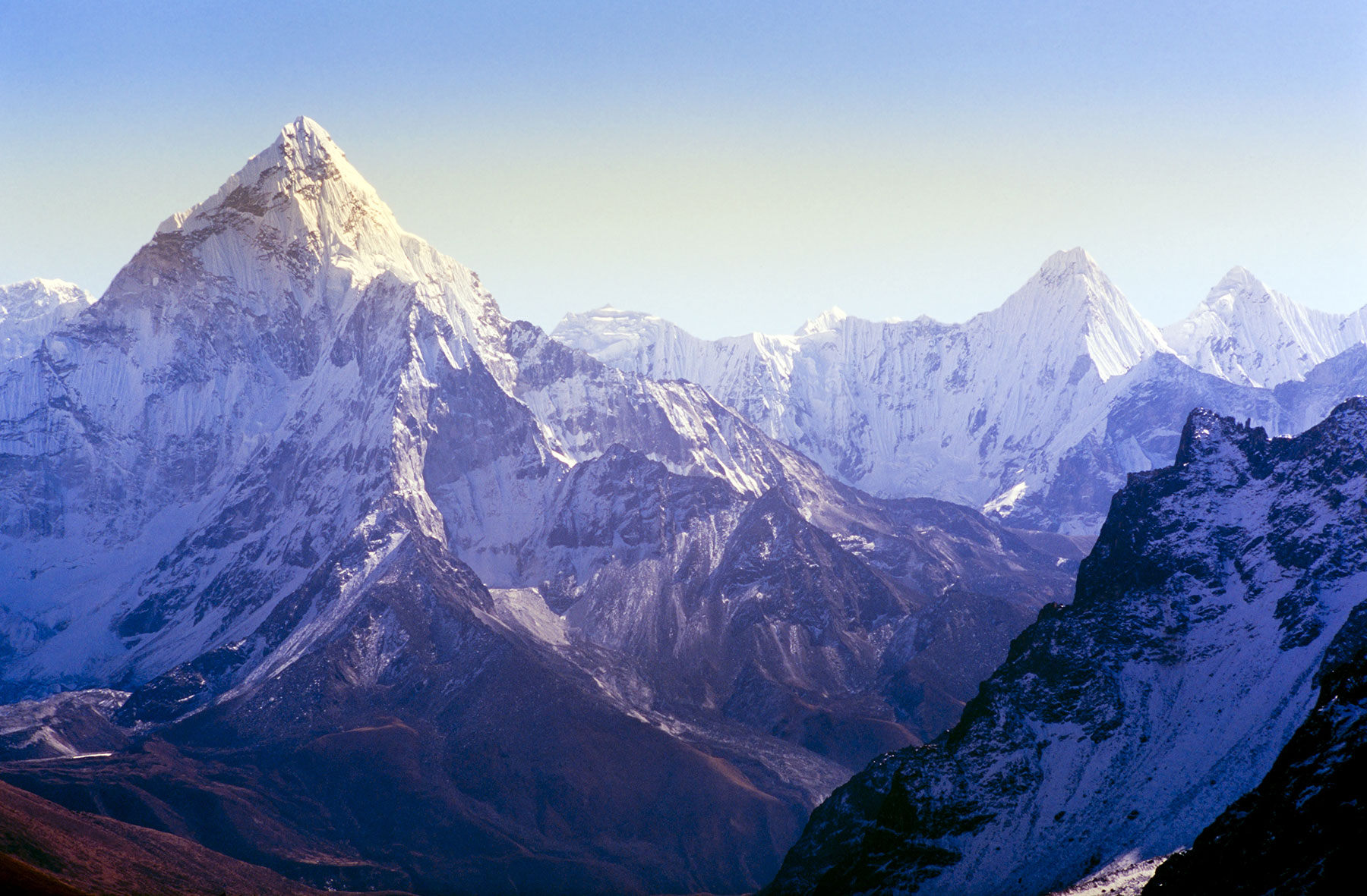 snow top mountains