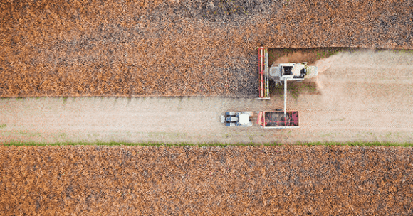 Trimble equipment working on farm