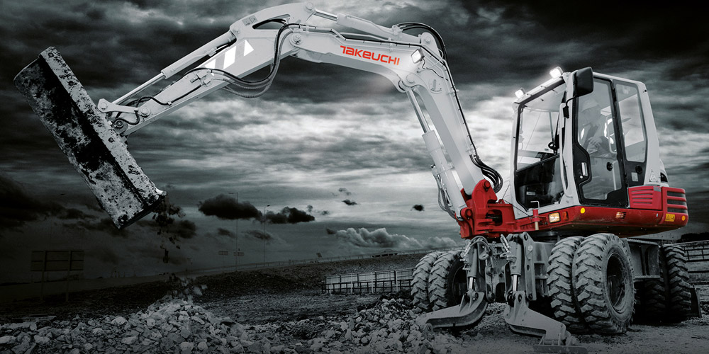 Takeuchi construction equipment in the field