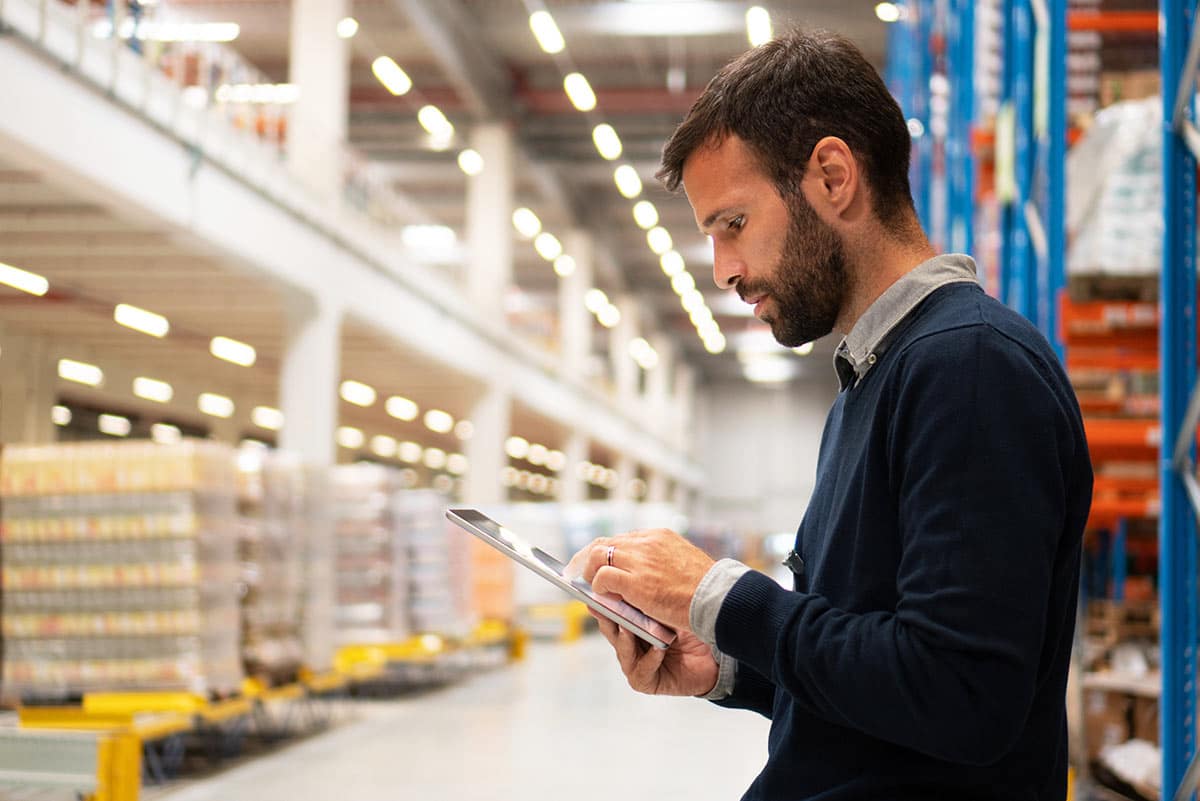 Man checking Supply Chain Disruptions
