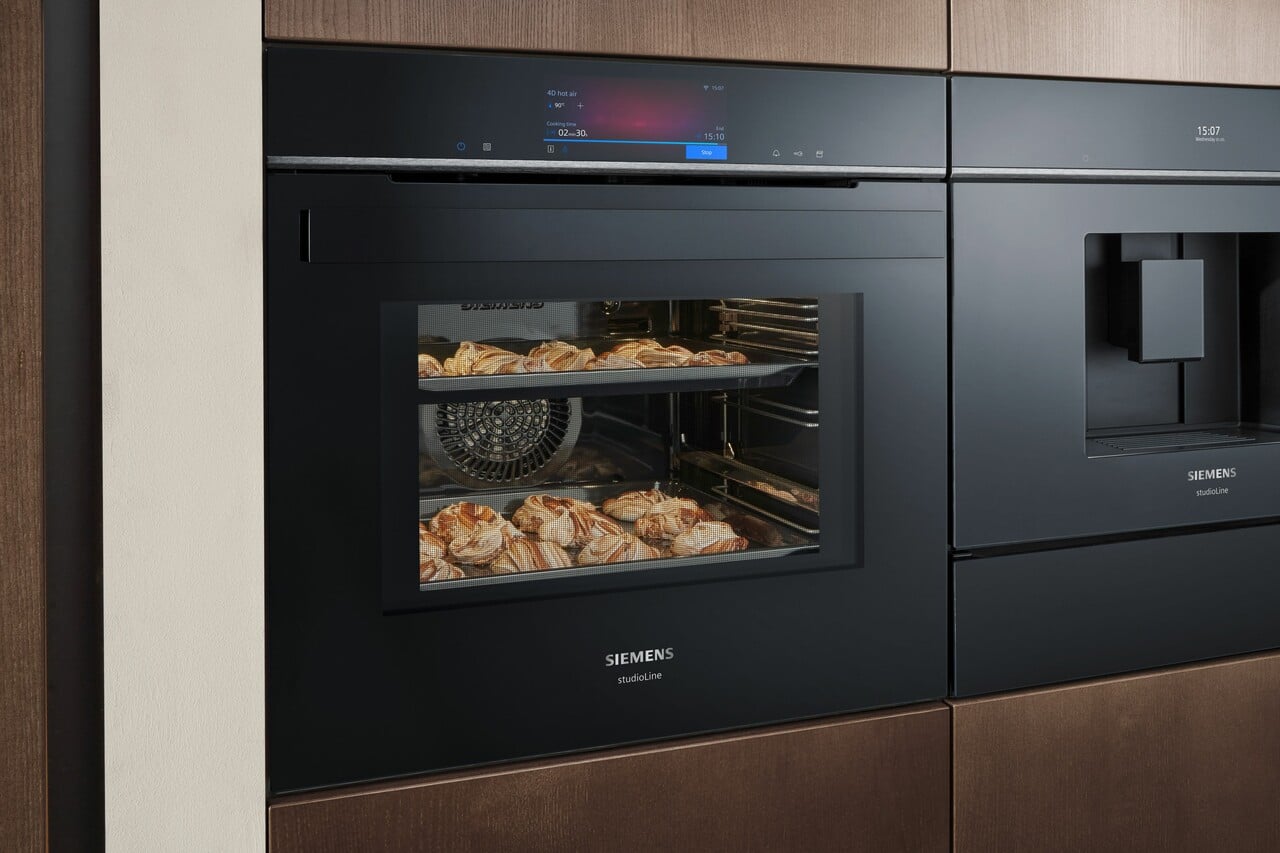 Siemens industrial oven cooking food