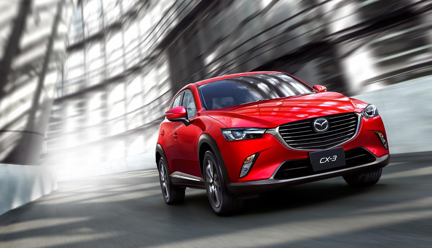Mazda car on the road